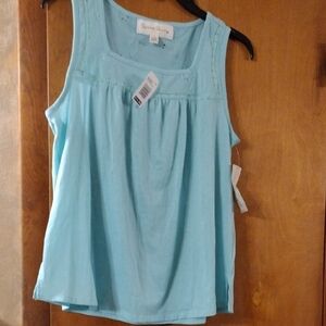 French Laundry Light Turquoise Blue Women's Top NEW